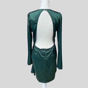 Backless Dark Green Dress